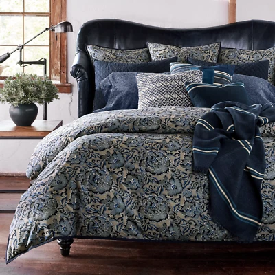 Funda nórdica Ralph Lauren Home Journey's End Rainey Floral King azul marino nueva en paquete nueva Foto 1 de 3