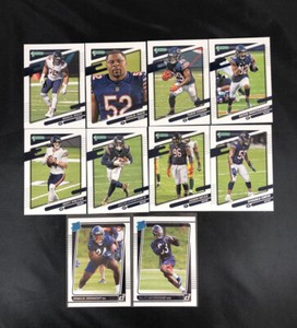 2021 Donruss Chicago Bears 10 Card TEAM SET Variations Rated Rookie NO FIELDS
