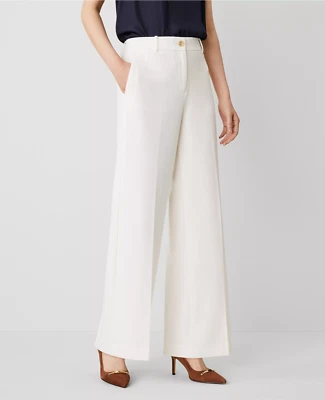Ann Taylor женщин $129 идеальный широкие брюки в зимний белый размер 16 - Изображение 1 из 4