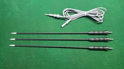 3pc Laparoscopic Reusable Monopolar Electrode L-Hook with Cable 5mm Instruments - Image 1 of 4