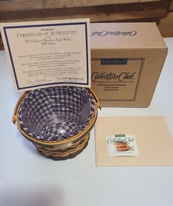 Longaberger 1998 Edition Collectors Club Miniature Apple Basket NIB Rare - Picture 1 of 10