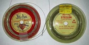 Vintage Fishing Berkley Steelon Leader Material 2 Spools - 15 lb & 60 lb Test - Picture 1 of 3