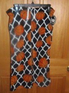 Grandma Pants, YOUTH SMALL. FLEECE PANTS.  FOOTBALL DESIGN  (BLU-68-4) - Picture 1 of 4