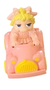 Vintage 1986 Miss Piggy Driving Car Muppet Babies Figurine McDonald s Happy Meal - Picture 1 of 5