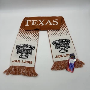 Texas Longhorns Football Scarf UT Sugar Bowl Burnt Orange White CFP NEW ….36 - Picture 1 of 12
