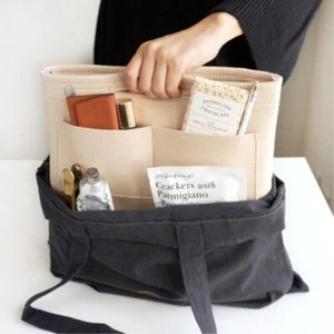 Make up Bag For Tote Handbag Felt Insert Multi-function Multi Pocket Cosmetic - Picture 1 of 20