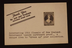 NEW ZEALAND SC#2 PROOF GOVT ISSUED CARDBOARD PROOF - Picture 1 of 2
