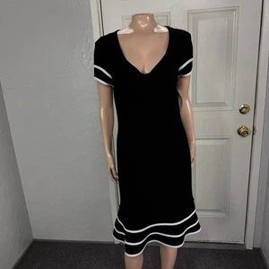 NEU Joseph Ribkoff Damen Kleid 8 Stretch Karriere Strick 01033 V-Ausschnitt R3-4 - Bild 1 von 8