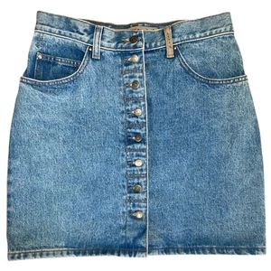 Vintage Levi's 900 Series Denim Mini Skirt Womens 11 Blue Jean Classic 90s Y2K - Picture 1 of 10