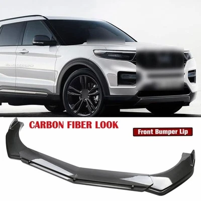 Carbon Fiber Look For Audi A6 S6 RS6 Car Front Bumper Lip Spoiler Body Kit USA — 第 1/4 张图片