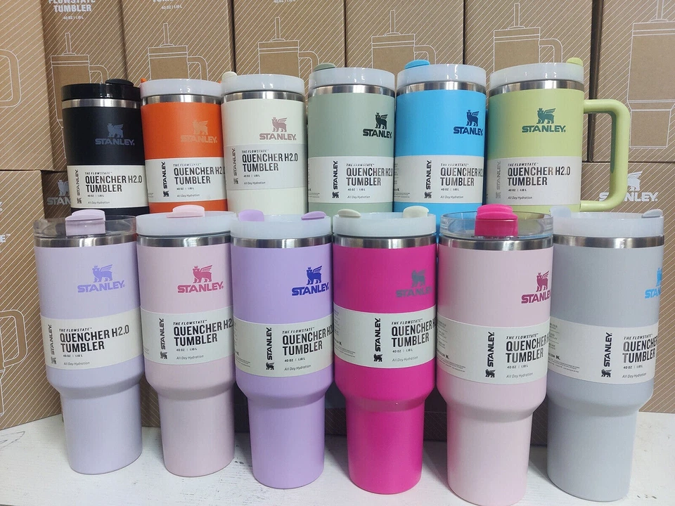 STANLEY SERIES 40 OZ New listing2025 Autumn Large Capacity Water 40 Oz Cup Handle Straw Insulated Bottle Mug