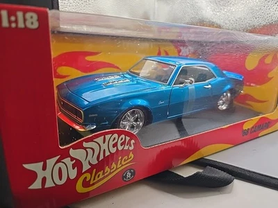 NEW RARE HOT WHEELS LIMITED EDITION '68 CAMARO METALIC Blue 1:18 SCALE Classics - Image 1 of 4