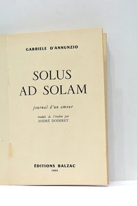 D'ANNUNZIO SOLUS AD SOLAM PARIS 1944 - Picture 1 of 6