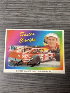 1995 Dexter Canipe #16 Claremont NC S.M.A.R.T. Auto’d Racing Card 3.75” X 5.25” - Picture 1 of 3