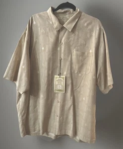 Tommy Bahama Edición Limitada NUEVA Seda Repujada Casino Bucle Abajo SS Camisa para Hombres XL - Imagen 1 de 23