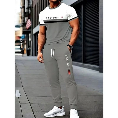 Tracksuit. Boston Logo T-shirt and Pants set.  Medium UK 38. New. RRP £95 - Image 1 of 4