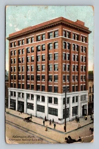 Vintage 1908 Kalamazoo Nationalbank Gebäude Postkarte Michigan - Bild 1 von 2