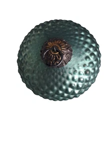 Adorno grande de 4" con textura de hobnob de vidrio verde bosque vintage - SIN MARCA - Imagen 1 de 6