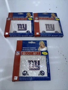 Menge 3 - New York Jeweled Body Art, wiederverwendbar geblendet NFL offiziell lizenziert - Bild 1 von 3