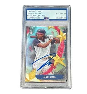 James Wood Signed Card Washington Nationals Autographed Auto PSA 10 - Picture 1 of 2
