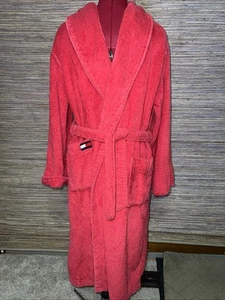 Tommy Hilfiger Ted Bathrobe Robe Red Unisex Used Well Loved L/XL - Picture 1 of 6