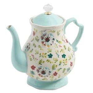 The Pioneer Woman ~ "Kari" ~ 2.4-Quart Tea Pot ~ Stoneware ~ Floral Design - Picture 1 of 11