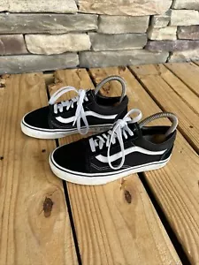 VANS 508731 Old Skool 508731 Classics Black Suede Skater Shoes M4 W5.5 - Picture 1 of 7