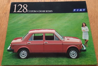 American FIAT 128 PERSONALIZADO 4 PUERTAS SEDÁN folleto de venta de automóviles de EE. UU. 1977/1978 Foto 1 de 2