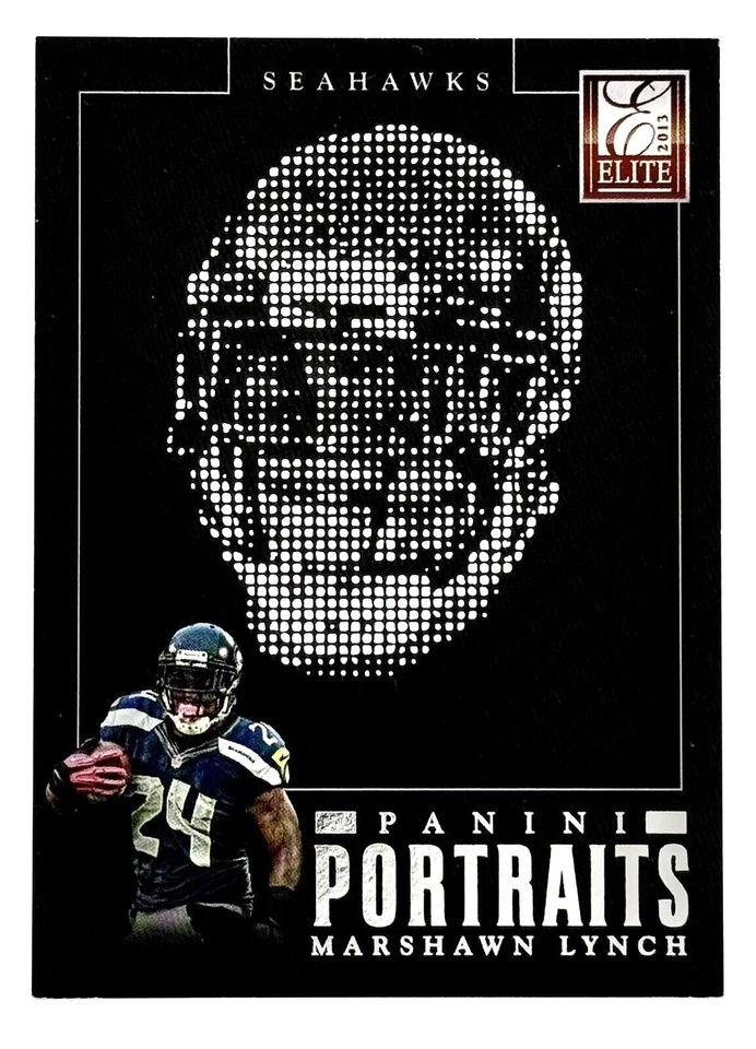2013 Panini Elite Portraits Silver #18 Marshawn Lynch Seattle Seahawks - Image 1 of 2