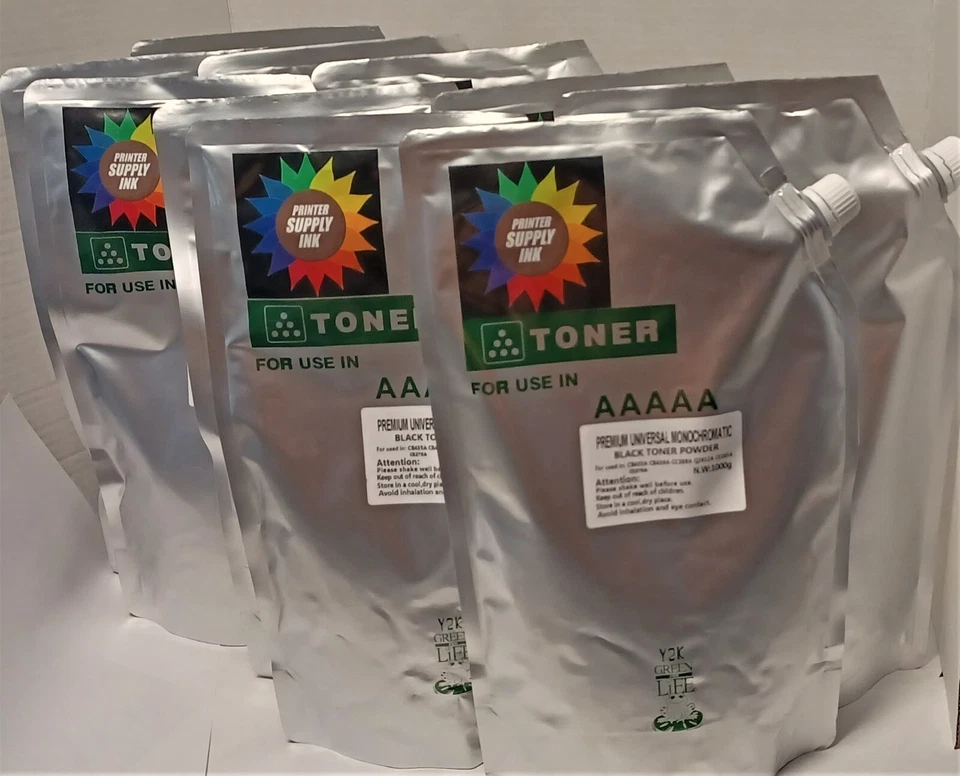 10 x 1kg toner em pó a granel preto refil Laserjet universal HP CANON 10kgs - Imagem 1 de 1