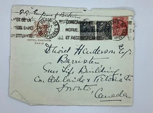 France Paris Cover (only front) Hotel Chatham 1931 to Toronto Canada - Picture 1 of 2