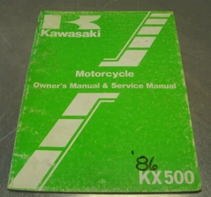 Guía manual de reparación/servicio de fábrica Kawasaki 1985 KX500 KX 500 - Imagen 1 de 4