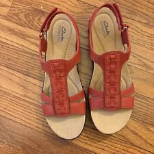 Clarks, Laurieann Kay Sandal Red Leather, size 11N NEW
