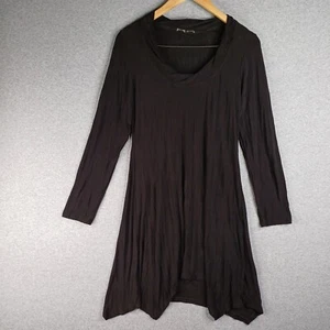 Motto Dress Womens Size 10 Black Roll Neck Long Sleeve Ruched Stretch - Picture 1 of 12