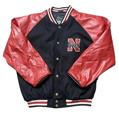 Chaqueta Abrigo Steve & Barry’s University of Nebraska Huskers Lana Mediana Foto 1 de 4