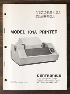Centronics - Model 101A Printer Technical Manual (1978) - Picture 1 of 12