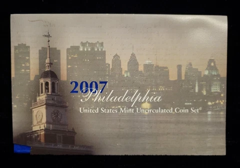 2007 Philadelphia Only Uncirculated Mint Set |  US Mint Set | UNC Cover