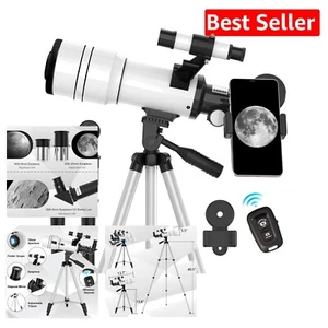 Versatile 70mm Telescope with Adjustable Tripod for Stargazing Adventures - Picture 1 of 8
