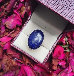 Anillo de plata de ley 925 lapislázuli, anillo de declaración, mejor regalo para seres queridos - Imagen 1 de 3