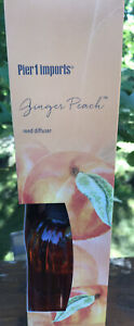 Pier 1 Imports Concentrated GINGER PEACH 10OZ Reed Diffuser Set Full Size New