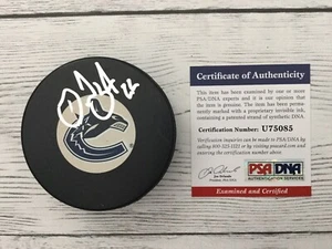 Daniel Sedin Signed Autographed Vancouver Canucks Hockey Puck PSA DNA COA b - Picture 1 of 3