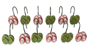 Chanclas Sandalia Ducha Cortina Ganchos Náutico Playa Mar Tropical Baño Decoración - Imagen 1 de 5