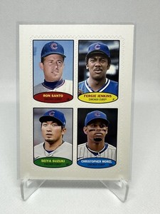 2023 Topps Heritage Cubs 1974 Stamps Christopher Morel Suzuki Jenkins Santo