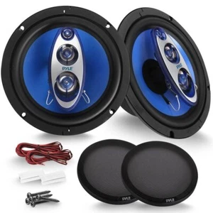 Pyle 4-Way 500W 8in. Speaker System w/ 4 Ohm Impedance, 1 Pair Quadriaxial - Picture 1 of 7