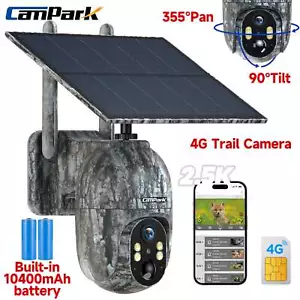 Campark 2.5K 4G LTE Solar PTZ Trail Cámara Caza Juego Cámara de Seguridad + Tarjeta SIM - Imagen 1 de 16