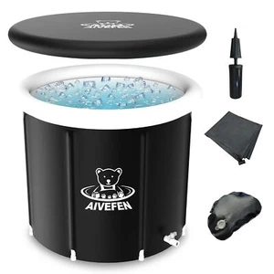 AIVEFEN Portable Folding Bath Tub 【with Storage Bag】 Large Collapsible Hot Tub - Picture 1 of 8