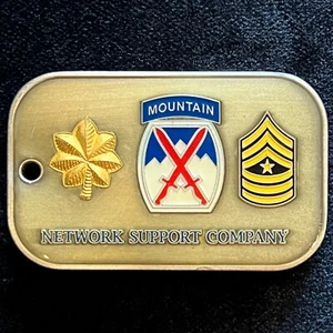 10th Mountain Division Network Support Company Commander & SGM Challenge Coin - Picture 1 of 2