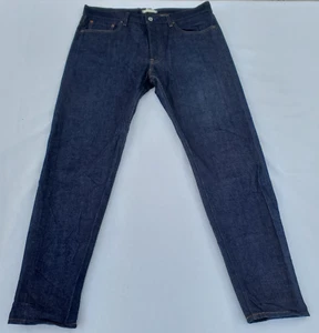 Selvedge Japanese Denim Jeans Uniqlo 36x32 Broken In Cuff Punk Core Vintage Look - Picture 1 of 21