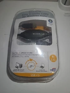 BELKIN EASY TRANSFER CABLE LAPTOP PC COMPUTER 8FT CORD USB to USB SYNC FILES - Picture 1 of 2