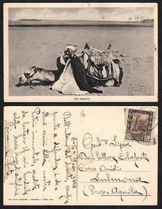 STORIA POSTALE Colonie LIBIA 1940 Cartolina da Derna a Sulmona (FILK) - Picture 1 of 1